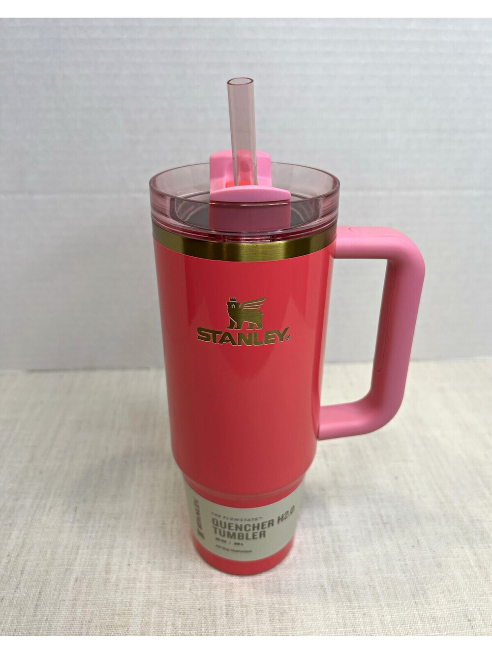 Stanley Quencher H2.0 FlowState Tumbler | 30 oz PinkParade w/ Handle Lid Straw